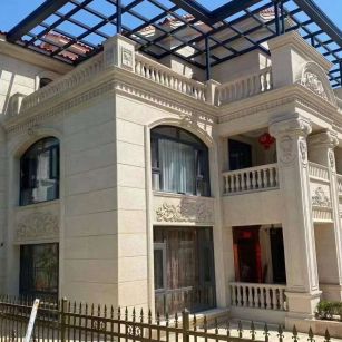 乌鲁木齐 黄金麻花岗岩荔枝面别墅外墙干挂