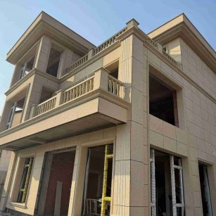 乌鲁木齐 黄金麻花岗岩石材荔枝面外墙干挂效果展示