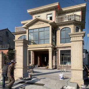 乌鲁木齐 黄金麻花岗岩荔枝面别墅外墙干挂私家专属