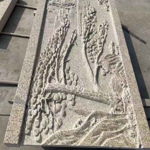 乌鲁木齐 黄金麻雕刻板浮雕迎客松