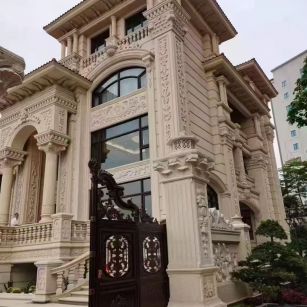 乌鲁木齐 黄金麻花岗岩别墅外墙干挂效果展示