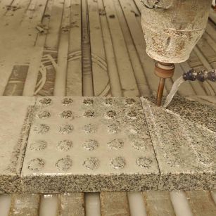 乌鲁木齐 芝麻白花岗岩石材盲人石、盲道石、盲点石