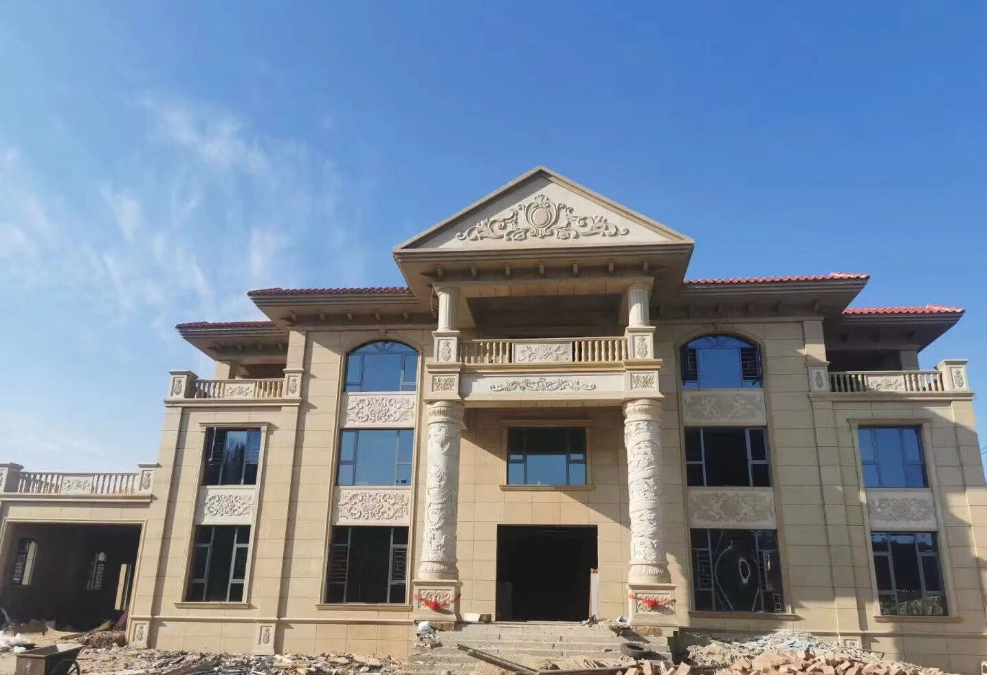 乌鲁木齐 黄金麻花岗岩别墅外墙干挂