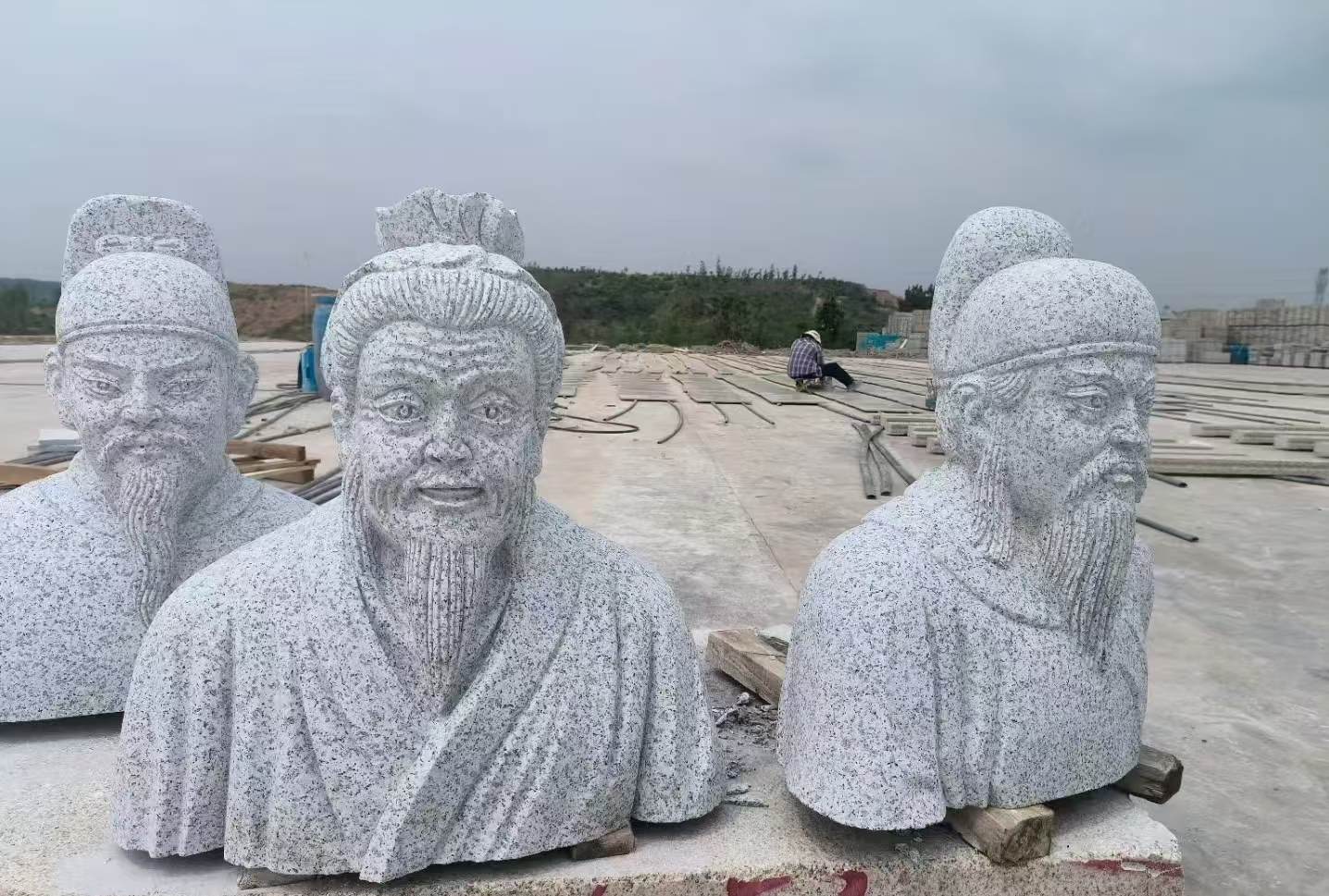 乌鲁木齐 白麻花岗岩石材人物立体雕刻