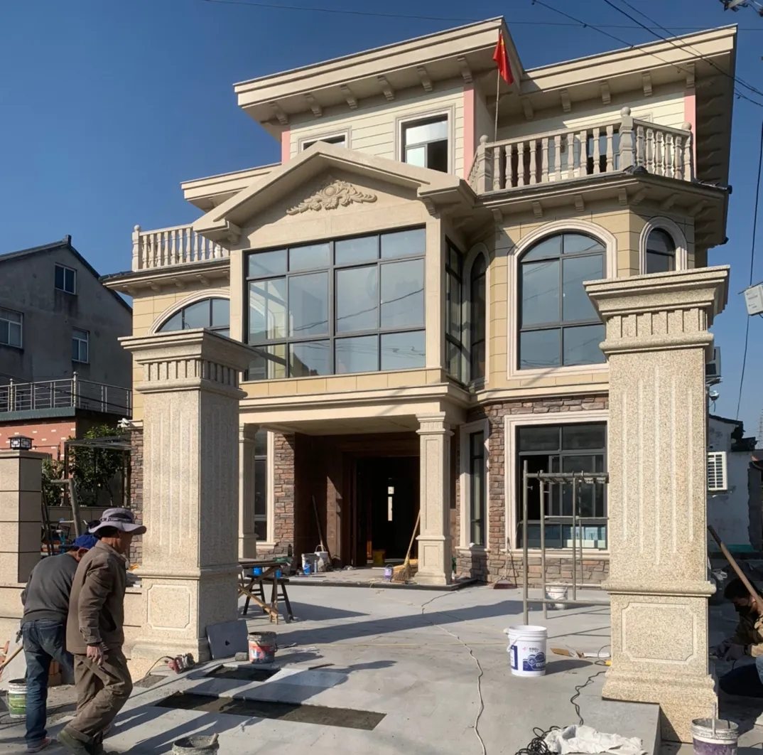 乌鲁木齐 黄金麻花岗岩荔枝面别墅外墙干挂私家专属